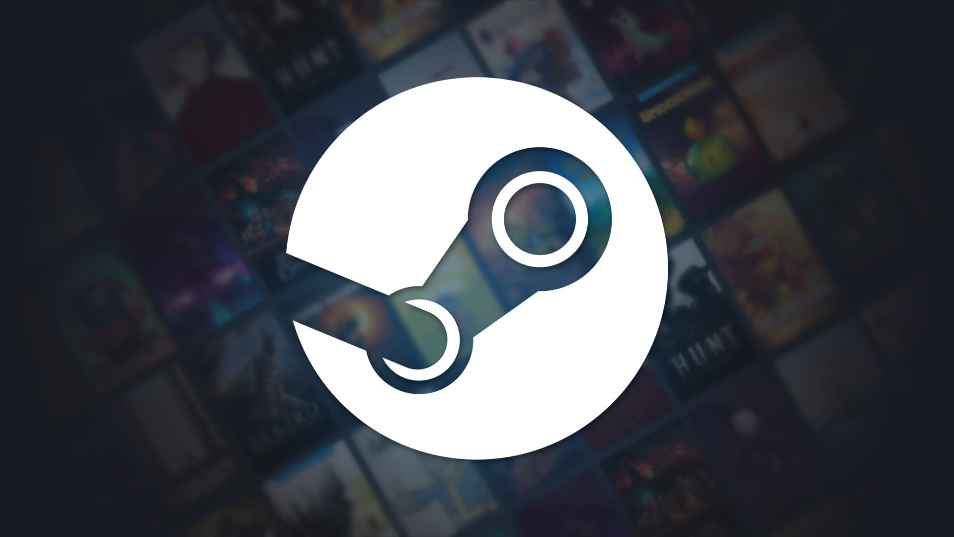 Steam Wallet — logo Steam di atas kolase game